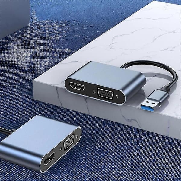 USB til HDMI-adapter USB 3.0 til HDMI VGA 1080p Videografikkabel Conve