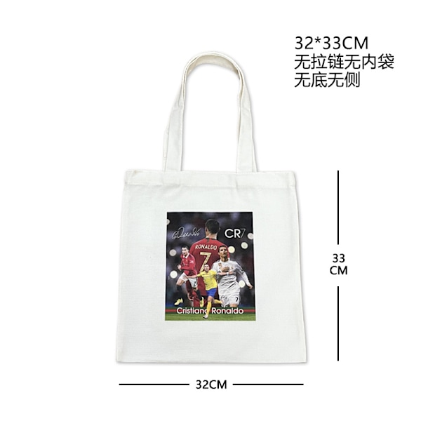 Fan canvas bag Manchester City Riyadh Crescent Victory Real Madrid Ronaldo Messi football team handbag environmentally friendly cloth bag