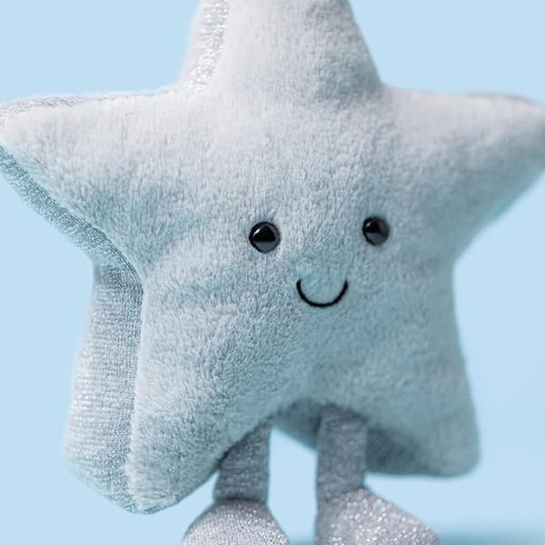Jellycat 15 cm Amuseables Sølvstjerne plyslegetøj