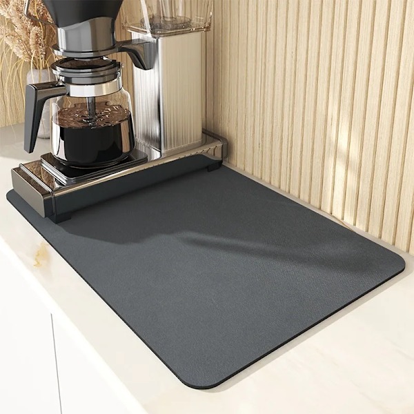 Superabsorberende stort køkkenabsorberende måtte Antiskid dræning kaffekop tørremåtte Hurtigtørrende badeværelsesafløbspude Serviceunderlag 30X40CM