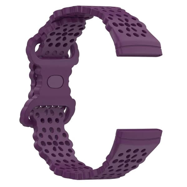 Hul urrem erstatning til Fitbit Versa 4/Versa 3/Sense 2/Sense urtilbehør (Mørk lilla)