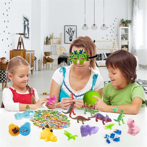 Julefest Adventskalender Dinosaurer Fidget Toys Mask Stickers Kit Blindboks 24 dagers nedtelling overraskelsesgaver