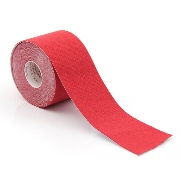 2 stk trykt medicinsk selvklæbende elastisk bandage 4,6 m farverig sportsvikletape til fingerledknæ førstehjælpssæt tape, 5cm*5m, rød