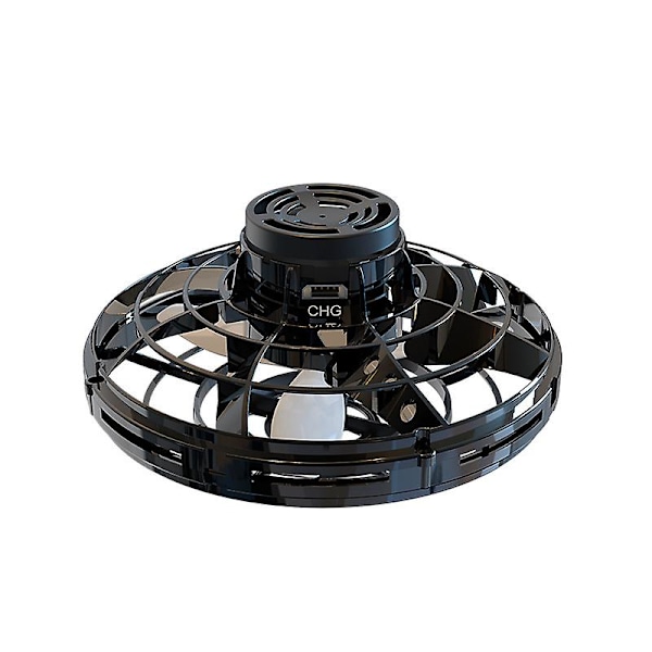 Flygande leksak, ufo fingertopp uppgradering flygande spinner dekompressionsleksak för vuxna och barn Black