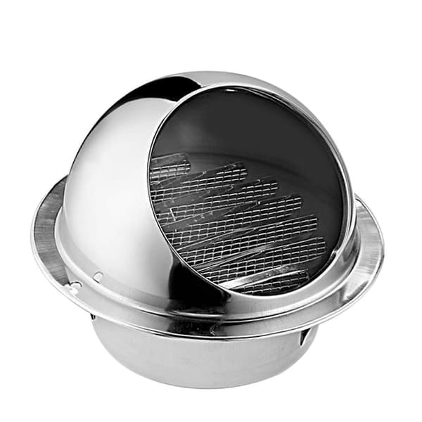 304 Rustfritt Stål Luftventil Rund Grill Ventilasjon Deksel Veggventil Utløp 4 Tommer