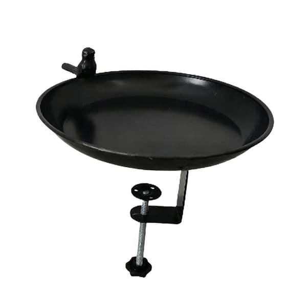 Rekkemontert fuglebad - Solid metallkonstruksjon - for terrasse og gårdsplass 1st