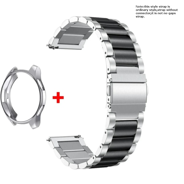 Band+ Armbånd til Samsung Galaxy Watch 6 5 4 44mm 40mm Classic 46mm 42mm Rustfrit Stål Armbånd Galaxy Watch 3 5 Pro 41 45mm Rem sliver sliver