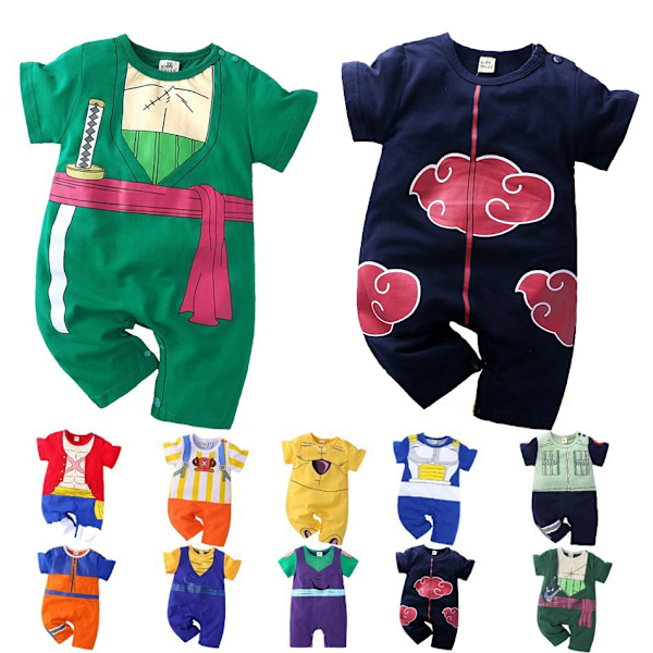 Anime Vegeta Akatsuki Baby Romper Åndbar Nyfødt Tøj Klatretøj Spædbarn Cosplay Sommer ED0501 size 59