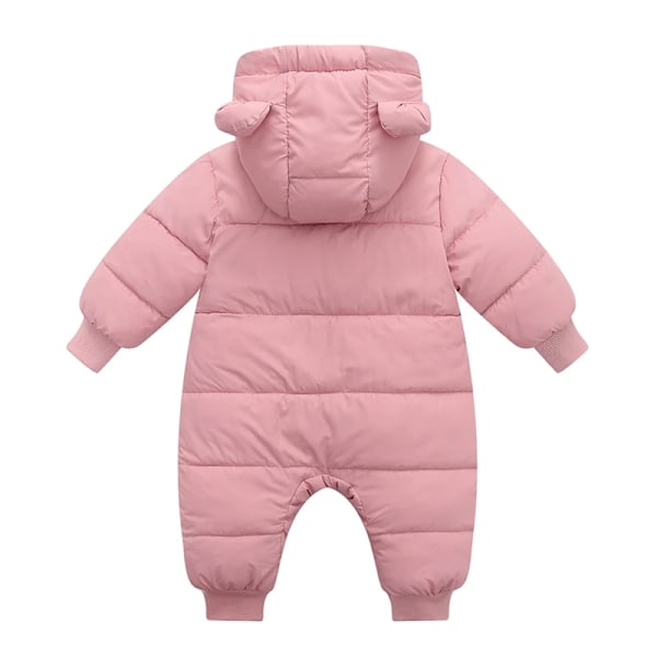 Baby Sammetspyjamas Nyfödd Vinterkläder Varma Tjocka Huvad Bodysuit Azul 66 (3-6M)