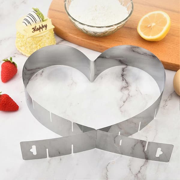 Hjerte kage bageform - Justerbar diameter 14-27 cm - Desserter Bagværk 2