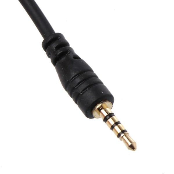 150 cm 2,5 mm han-til-hun-jackforlængelse Audio Aux-kabelledning til smartphone 2,5 mm øretelefon Black