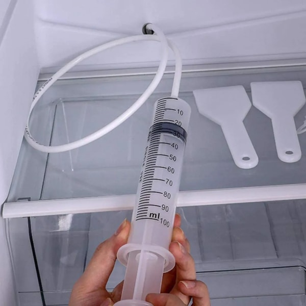 Fleksibel vaskbørste Kjøleskapsavløpsrensesett Hjemmekjøleskap Rensebørste for vask