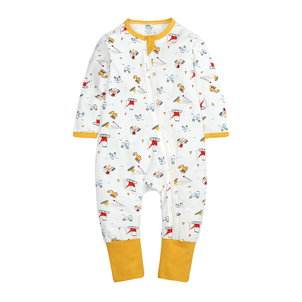 Nyfødt fodpose pyjamas tegneserie bomuld babytøj forår og efterår kostumer fritids body suit ny 1 6-12m