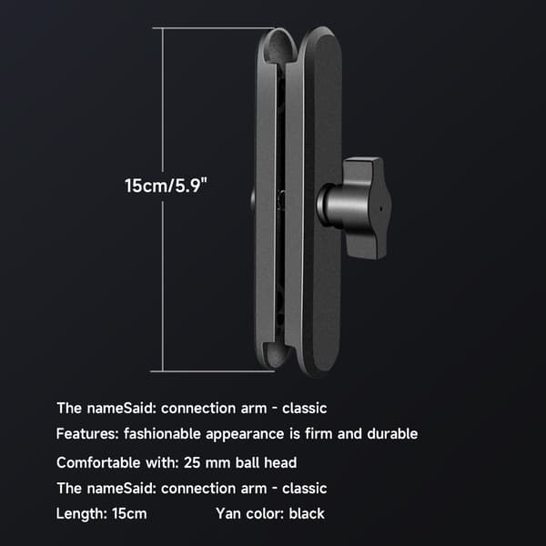 Robust Aluminium 15cm RAM Mount Dubbel Socket Arm för 1-tums Kulbas