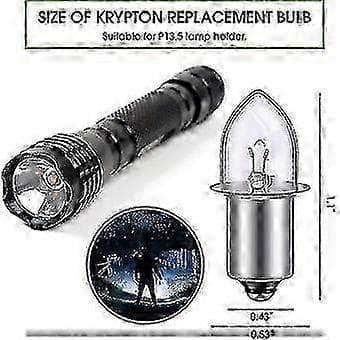 2025 6-volt/pære lommelyktpærer (3 stk)[pb] 4d-4.8-volt 0.75a bajonettbase kryptonerstatning