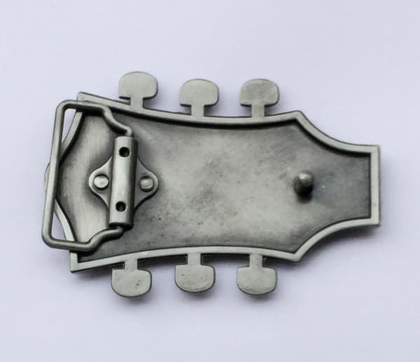 Bältesspänne Elgitarr Svart Rocker Pin Metall Biker Bälte