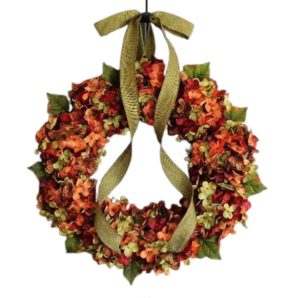 Hanging Autumn Decorations Hydrangea Wreath Decoration for Party Garden