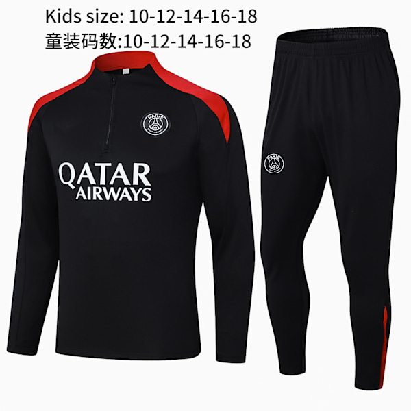 Ny Paris Frankrig Portugal Mbappe Messi langærmet træningsdragt fodbolduniform dragt ydre trøje børnetøj 16 14