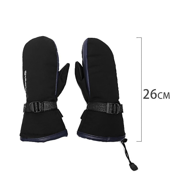 Varm vinterskidhandskar med USB-uppvärmning, laddningsbara uppvärmda handskar S S Style2