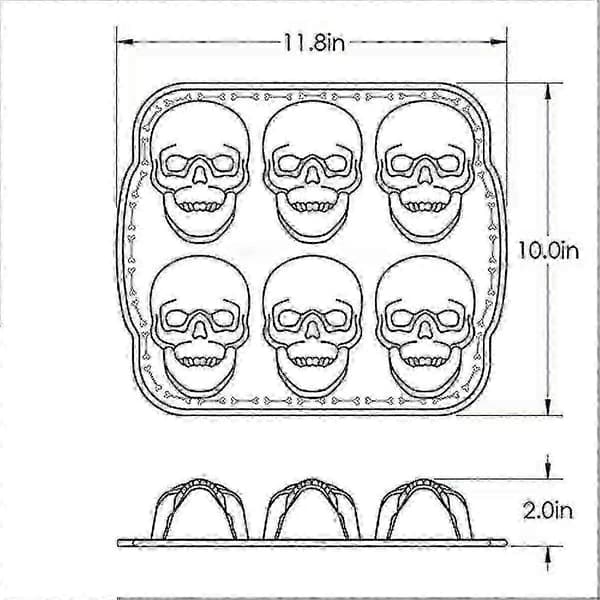 Halloween Bageform Hjemsøgt Kraniekageform i Bronze Finish, Ideel til Temabage