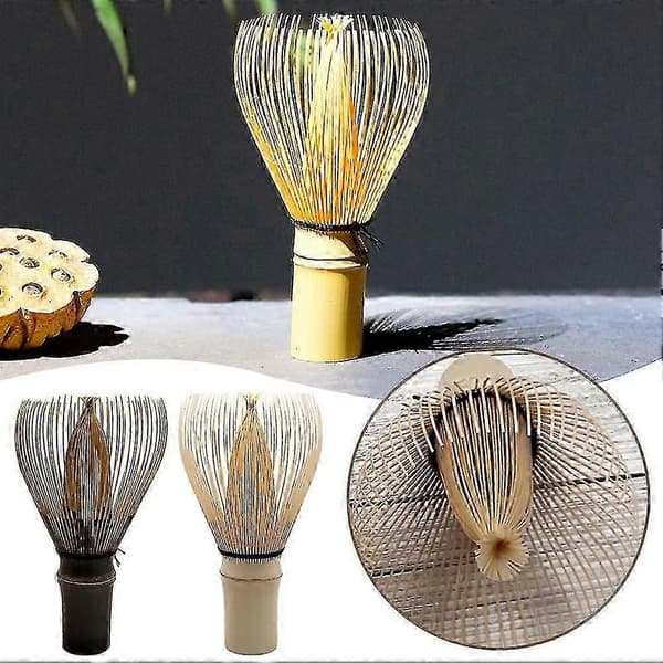 Japansk ceremoni bambu Chasen Matcha grönt te pulvervisp teverktyg White Bamboo
