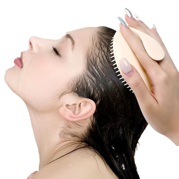 Mode Shampoo Kam Silikagel Hovedmassage Stylingværktøj Hår one size
