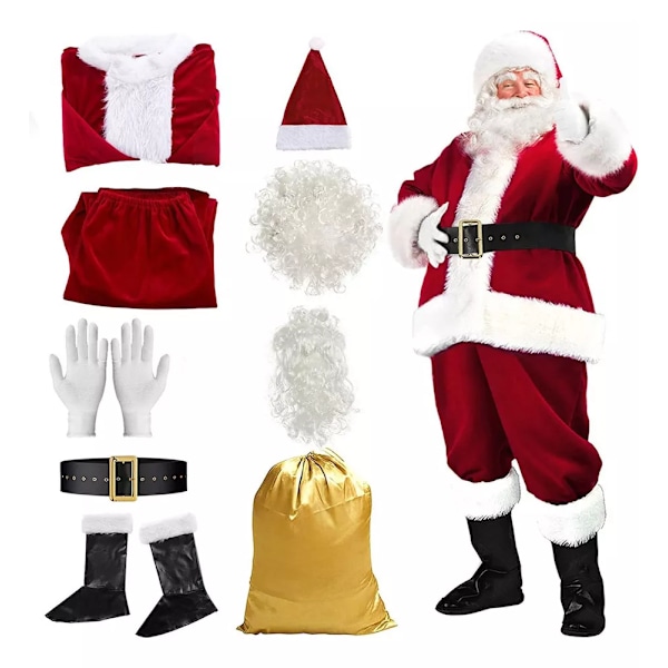 Julemandskostume til mænd og kvinder * Rojo 3XL