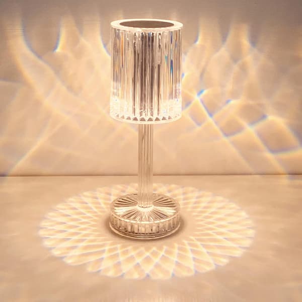 Crystal Table Lamp, Dimmable Touch Table Lamp, Cordless Rechargeable Table Lamp [Energy Class A+++]