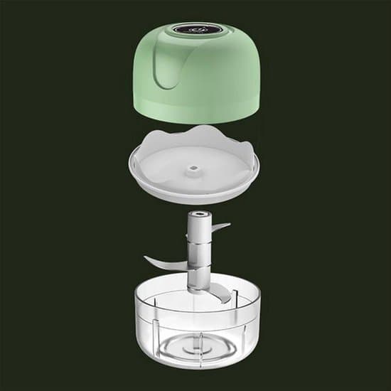 Cordless Electric Onion Chopper & Mini Chopper - 250ml Kitchen Chopper for Vegetables, Garlic & Herbs - USB Rechargeable - Compact Chopper White