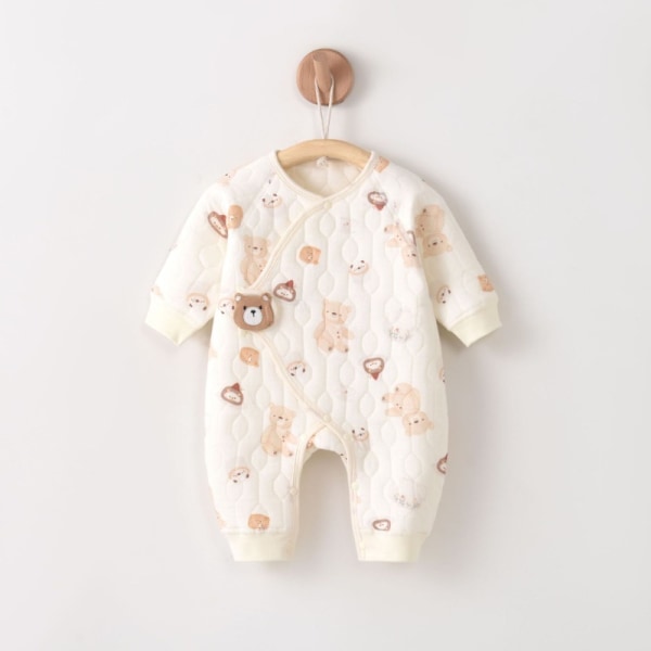 Vårogs høstpyjamas, ren bomulls-velcro munketøy, babyposer, vinterundertøy 734327 oso taza de té 66