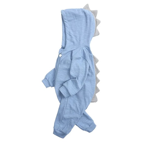 Baby Dinosaur Hettegenser i Bomullsstoff - Lang Ermet Jumpsuit Rosado 73