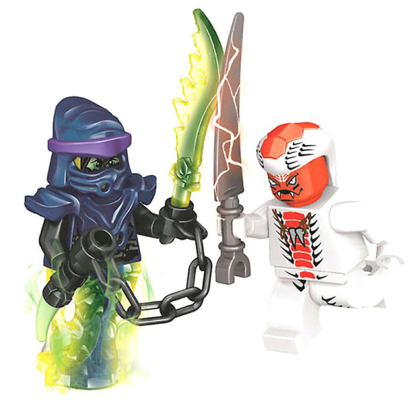 Sæt med 24 stk Ninja minifigurer Kai Jay Sensei Wu Master byggeklodser legetøj Multicolor 24 Pcs