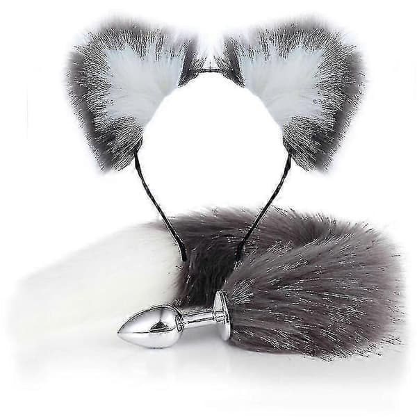 Rosa rävmetallmassager med rävöron för rollspel cosplay B