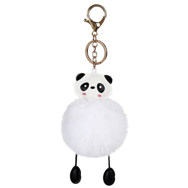 2 søde plys panda nøgleringe bilnøgleetuier, pandaformet nøglering