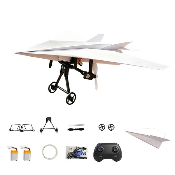 Elektrisk RC Papirfly – Gør-det-selv-sæt med Gyrostabilisator til Indendørs og Udendørs Flyvning B