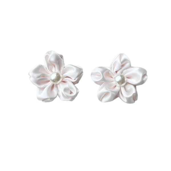 Sød kirsebærblomst perle hårnål sideklips tilbehør DIY tilbehør tasker, sko og sokker