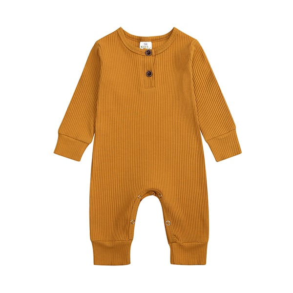 Baby Jumpsuit med Lange Ermer - Komfortable Klær for Jenter og Gutter, Småbarns Jumpsuit, Nyfødt Krypesett, Vår og Høst 9 0-4m