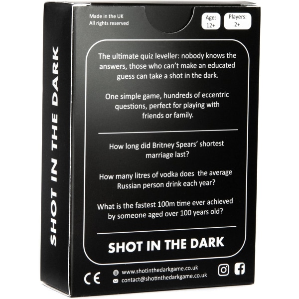 Shot in the Dark: The Ultimate Unorthodox Quiz Game | 2+ spillere | Voksne & Børn