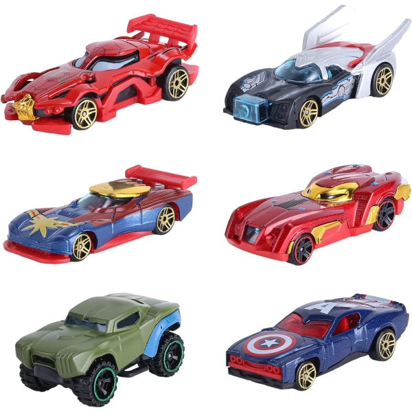 6st Hot Spider Wheels Bil, Hero Car Leksaker Bilar, Racing leksaker för barn Kreativa leksaksbilar Sportbil Leksaksbilar för pojkar Födelsedagspresent