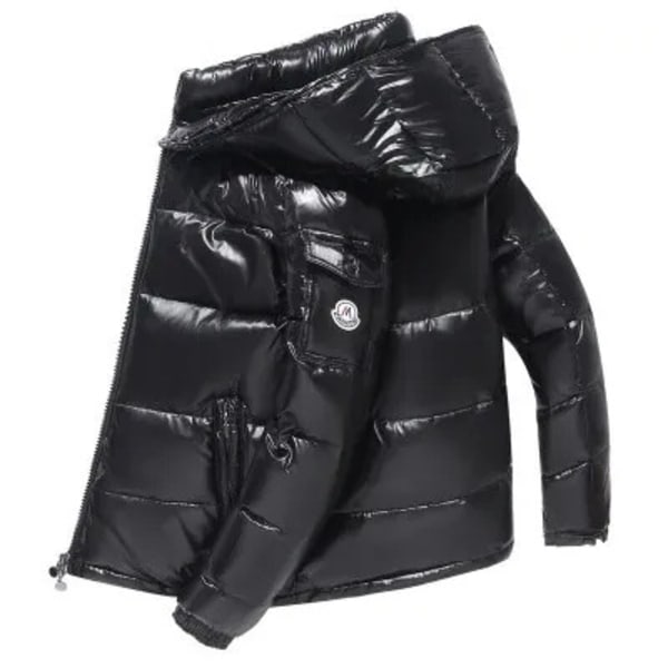 Vinterjakke til par - kort dunjakke til friluftsliv Black XXXL