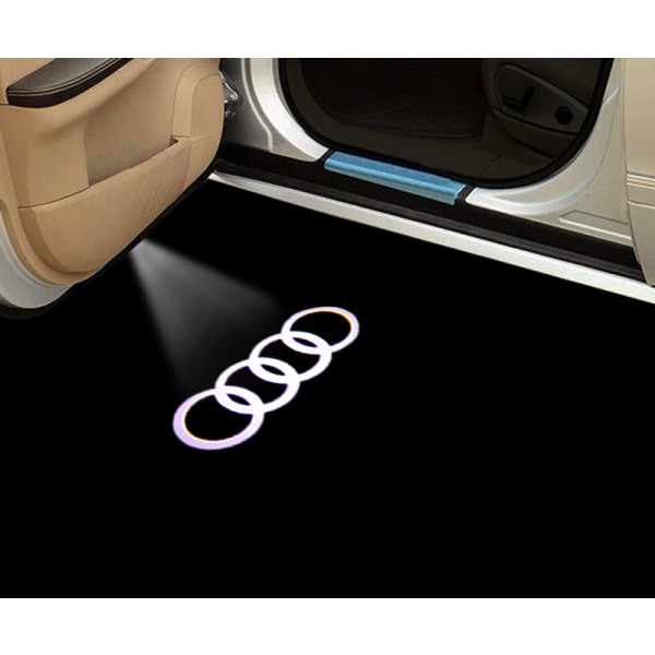 Lämplig för Audi Aodi välkomstljus A4LA5A6L atmosfärsljus A7A8LQ3Q5Q7 dörrlaserprojektionsljus (2 paket)