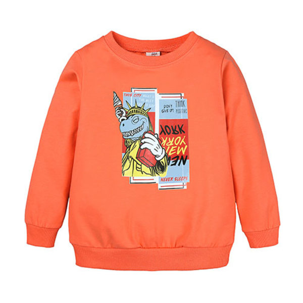 2023 Toddler Kids Cartoon Print T-shirt Dinosaur Karakter Bomuld Langærmet Sweatshirt Drenge Piger T-shirts Baby Tops 5 7-8T