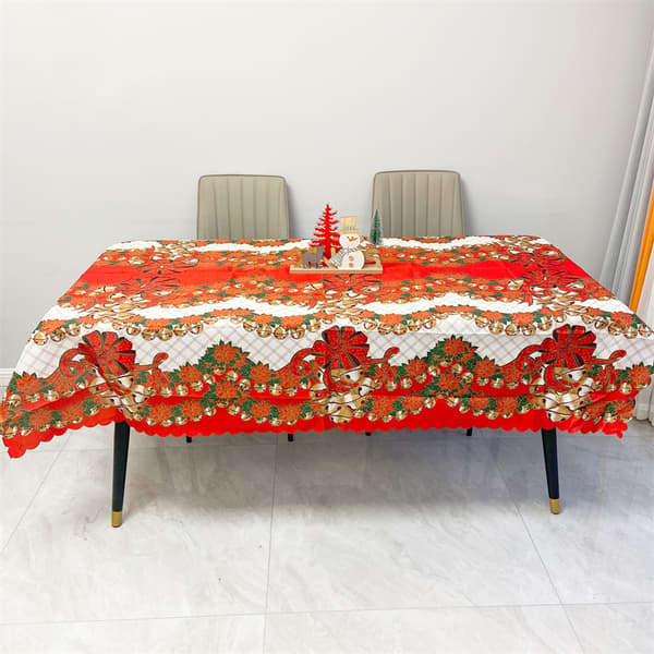 150*180cm Rektangulär Julduk Polyester Jul