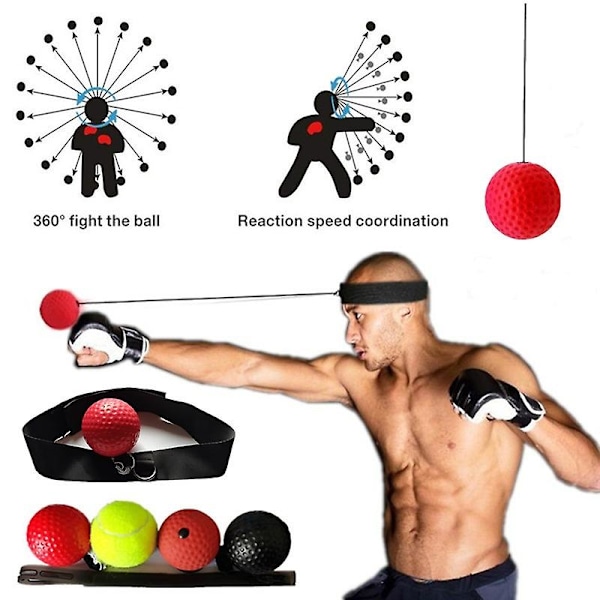 Boksing Refleks Speed Punch Ball Mma Sanda Bokser Heving Reaksjonskraft Hånd-Øye Treningssett Stress Boksing Trening PU black ball