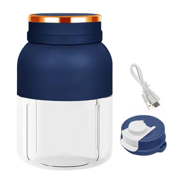 Trådløs grøntsags-smoothie-maskine – 48 knive i rustfrit stål – til camping og strand Blue