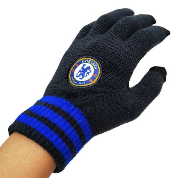 Football team emblem fan supplies touch screen plus velvet gloves training warm Barcelona Real Madrid Paris Chelsea Juventus