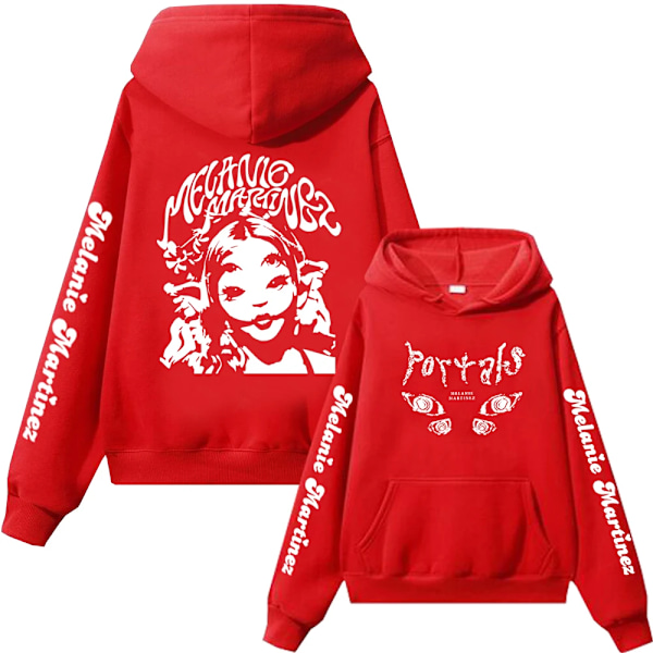 Melanie Martinez Polyester Hip Hop-stil hettejakke for menn og kvinner red L