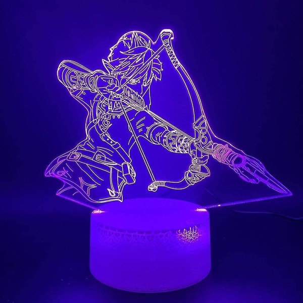 Shxx 3d Nattljus Led Nattljus Spel The Legend of Zelda Link Figur Nattlampa Hem Ljus Födelsedagspresent För Barn Sovrum 3d Lampa Pojke Xq-yd1935