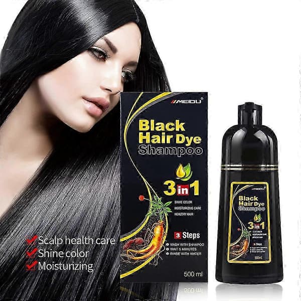 2025 Hårfarve Shampoo Hårfarve Shampoo Farver Hår på Få Minutter Langvarig 500ml Deep wine red