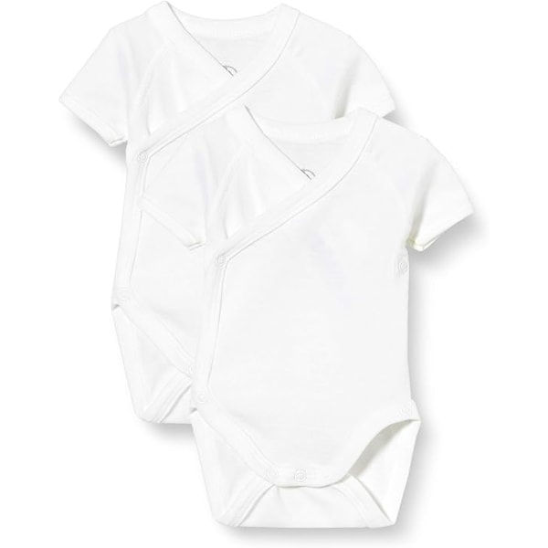 Petit Bateau Kortärmad Newborn Bodysuit (2-pack) Unisex Baby White 59